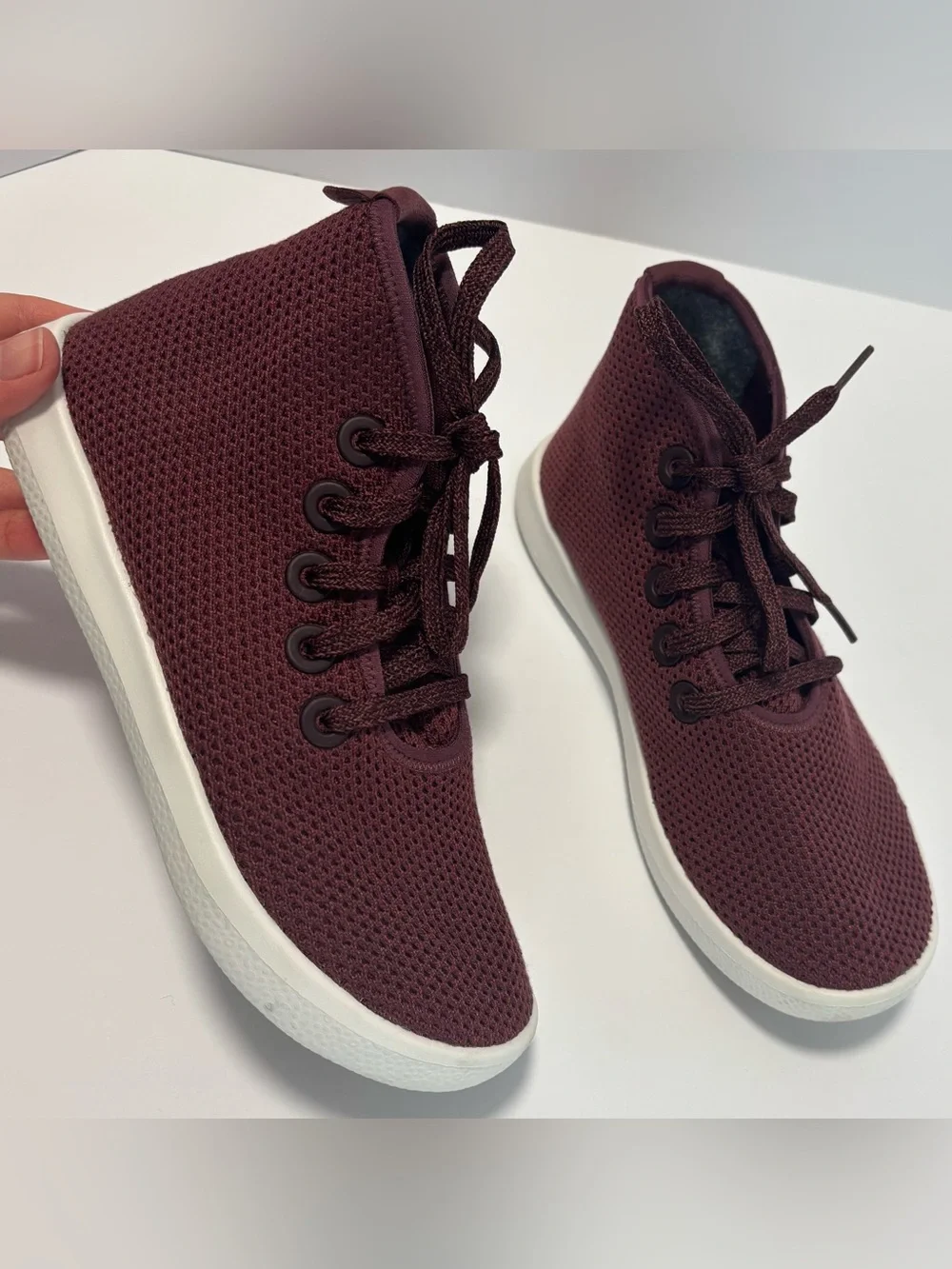 Allbirds Maroon Tree Topper High Top Sneakers
